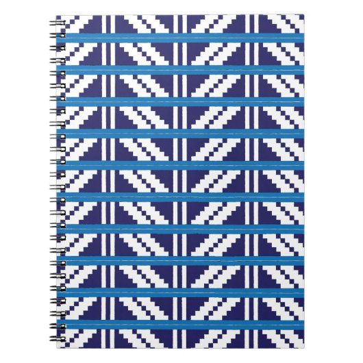 Carnet Bleu et blanc letton Letton Ethnic Folk art (Devant)