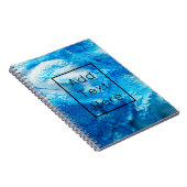 Carnet Bleu et blanc Mélange d'art Abstrait (Côté Droit)