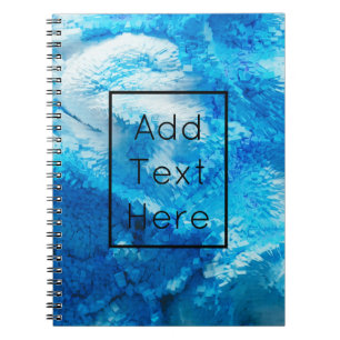 Carnet Bleu et blanc Mélange d'art Abstrait
