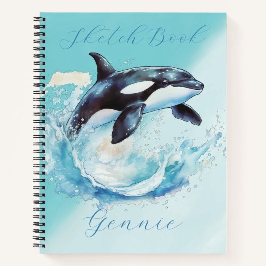 Carnet Bleu et Blanc Océan Plage Nautique (Devant)