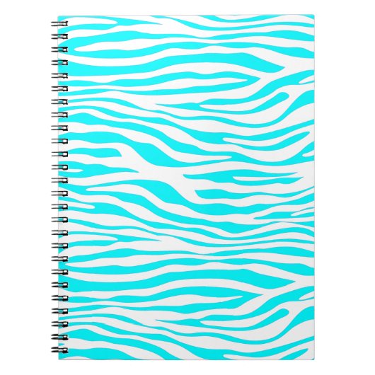 Carnet Bleu et blanc zèbres (Devant)