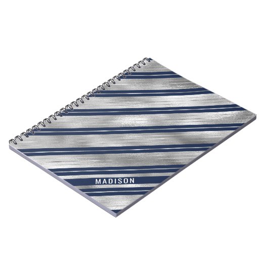 Carnet Bleu et gris brillant (Côté gauche)