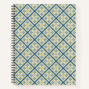 Carnet Bleu et jaune joli carrelage portugais motif