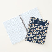 Carnet Bleu et motif floral (Intérieur)