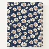 Carnet Bleu et motif floral (Dos)
