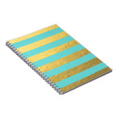 Carnet Bleu et or Grilles d'huile imprimée (Côté Droit)