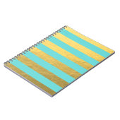 Carnet Bleu et or Grilles d'huile imprimée (Côté gauche)