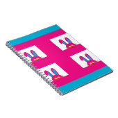 Carnet Bleu et rose de Pâques lapin (Côté Droit)