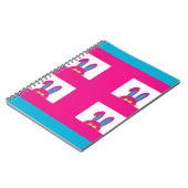 Carnet Bleu et rose de Pâques lapin (Côté gauche)