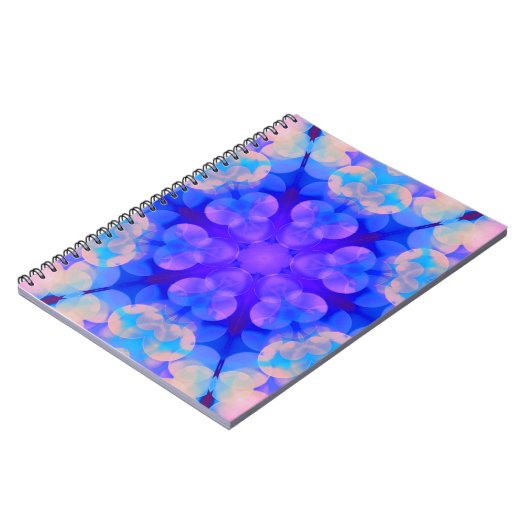 Carnet Bleu et rose Gradient Pastel Bubble Art (Côté gauche)