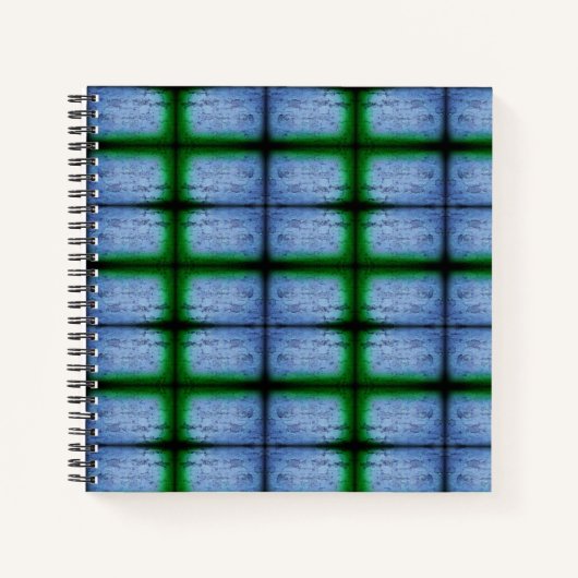 Carnet Bleu et vert Abstrait (Devant)