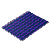 Carnet Bleu et violet bonbons rayés (Côté gauche)