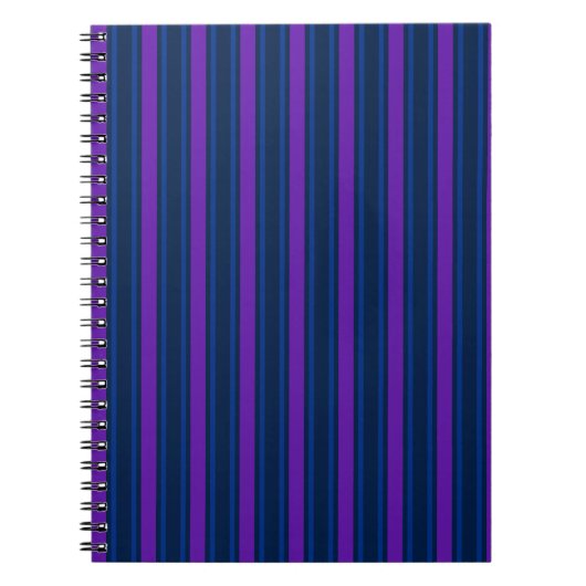 Carnet Bleu et violet bonbons rayés (Devant)
