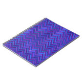 Carnet Bleu et violet rayures double tissage (Côté gauche)