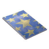 Carnet Bleu étoilé et or (Côté Droit)