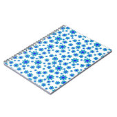 Carnet Bleu | Flee de Motif de marguerite à répétition fl (Côté gauche)