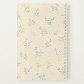 Carnet Bleu Floral Bleu Hydrangea Jaune (Verso)
