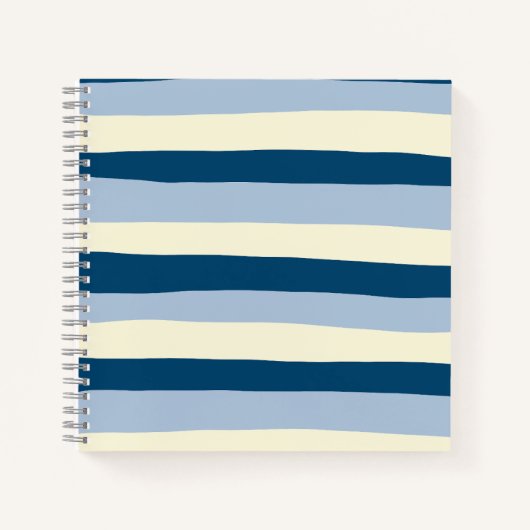 Carnet Bleu foncé, Bleu clair et Crème (Devant)