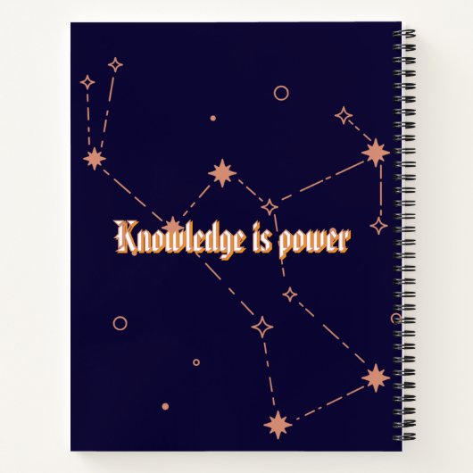 Carnet bleu foncé (carnet design espace) (Dos)