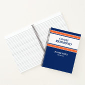 Carnet Bleu foncé et orange (Intérieur)
