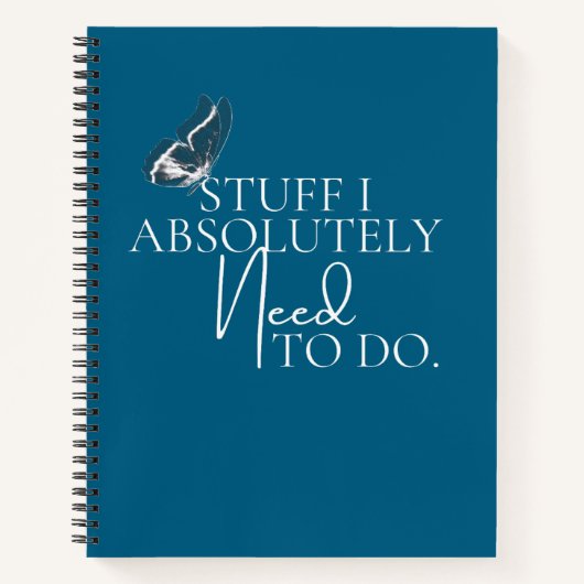 Carnet Bleu Foncé Que Je Dois Absolument Faire (Devant)