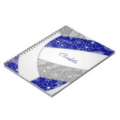 Carnet bleu gris girly boho sport volley-ball (Côté gauche)