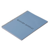 Carnet Bleu Gris Minimaliste Moderne Lisible (Côté gauche)