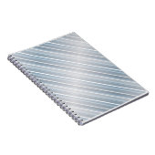 Carnet Bleu gris rayé élégant (Côté Droit)