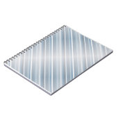 Carnet Bleu gris rayé élégant (Côté gauche)