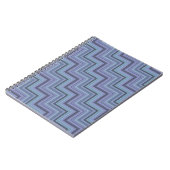 Carnet Bleu gris rayures motif (Côté gauche)