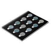 Carnet Bleu Gris Simple Lightbulbe Scandinave Répétition (Côté gauche)