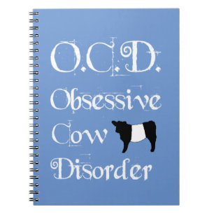 Carnet Bleu humoristique OCD Obsessionnel Vache Trouble B