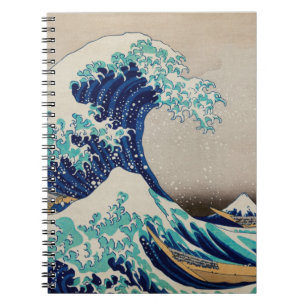 Carnet Bleu Iconique Grande vague Art Japonais