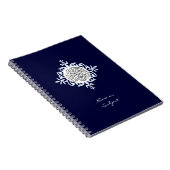 Carnet Bleu islamique de damassé de basmala de Bismillah (Côté Droit)