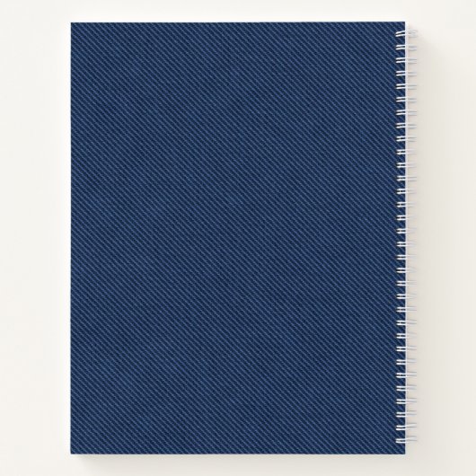 Carnet Bleu Jeans Fabric (Dos)