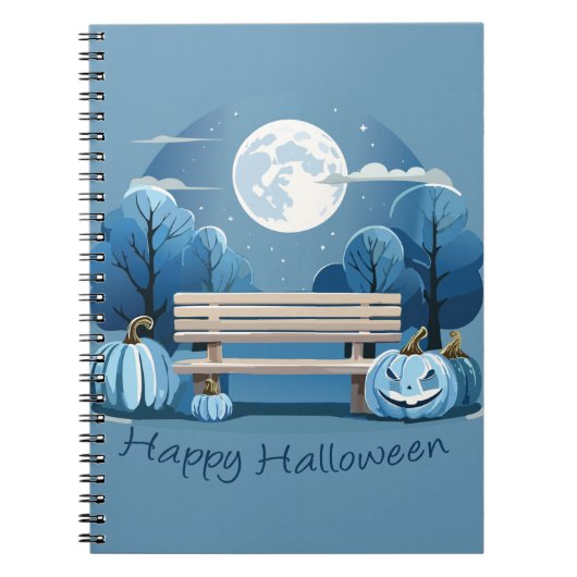 Carnet Bleu Joyeux Halloween (Devant)