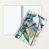 Carnet Bleu libellule à l'étang illustration vintage (À l'intérieur)