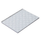 Carnet Bleu mandala vagues motif sur fond blanc (Côté gauche)