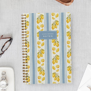 Carnet Bleu   Marché de fermiers Citron Personnalisé