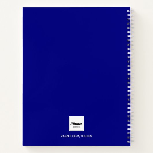 Carnet bleu marine moderne (Dos)