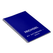 Carnet bleu marine moderne (Côté Droit)
