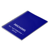 Carnet bleu marine moderne (Côté gauche)