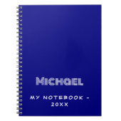 Carnet bleu marine moderne (Devant)