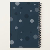 Carnet Bleu marine pois pop spirale (Verso)