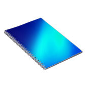 Carnet bleu marine Turquoise ombre lune clair double band (Côté Droit)