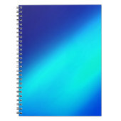 Carnet bleu marine Turquoise ombre lune clair double band (Devant)