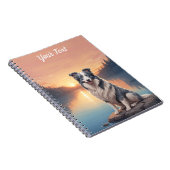 Carnet Bleu Merle Bordure Collie par Lac (Côté Droit)