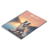 Carnet Bleu Merle Bordure Collie par Lac (Côté gauche)