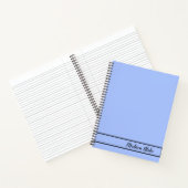 Carnet Bleu minimaliste Pastel Plain Nom personnalisable (Intérieur)