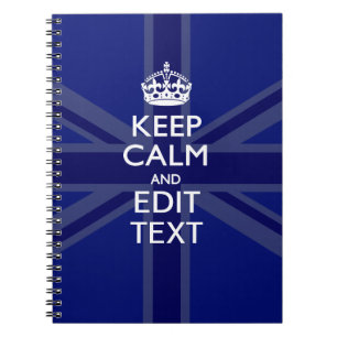 Carnet Bleu Minuit Gardez Le Calme Demandez Votre Texte U